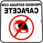 Imagem de Placa Look 20X20Cm(Proibido Entrar Com Capacete) - Kit C/5 Pecas