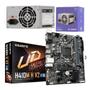 Imagem de Placa-mãe H410M Gigabyte Gamer Suporta 64Gb de Memória 2 Slot RAM  DDR4 Para Processador Intel i9/i7/i5/i3 + Fonte Fortrek ATX 200W