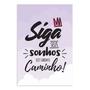 Imagem de Placa MDF Infantil Frase Menina Siga Seus Sonhos 30x40cm