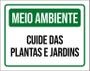 Imagem de Placa Meio Ambiente Cuide Das Plantas E Jardins 27X35