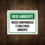 Imagem de Placa Meio Ambiente Nosso Compromisso É Com O Meio 27X35