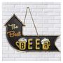 Imagem de Placa Metal Cerveja Best Beer Alto Relevo 41x26cm Seta Bar