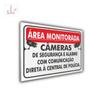 Imagem de Placa Monitoramento 24 Horas Por Câmeras De Segurança 30x2