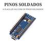 Imagem de Placa Nano V3 Atmega328 Pinos Soldados + Cabo Para Arduino