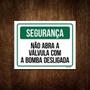 Imagem de Placa Não Abra A Válvula Com Bomba Desligada 36X46