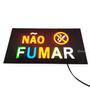 Imagem de Placa Não Fumar Letreiro Painel Led Fluorescente Para Lojas E Comércio DS3476G