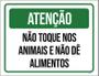 Imagem de Placa Não Toque Animais Não Dê Alimentos 27X35