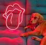 Imagem de Placa Neon Led Boca Rolling Stones 50cmx40cm Com Controle