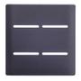 Placa Novara Grafite 4x4 4 Interruptores Com Suporte Dicompel Imagem de Placa Novara Grafite 4x4 4 Interruptores Com Suporte Dicompel