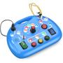 Imagem de Placa Ocupada Montessori Gutkice com Interruptor de Luz LED - Brinquedo Educativo Azul