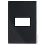 Placa Para 1 Modulo Horizontal Com Suporte 4X2 Brs12406-0Bk. - Blux Recta Black Satin Fosco Imagem de Placa Para 1 Modulo Horizontal Com Suporte 4X2 Brs12406-0Bk.
