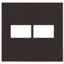 Imagem de Placa Para 2 Mod. Com Suporte 4X4 - Recta Chocolate Gloss