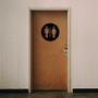 Imagem de Placa Para Banheiro Unissex em MDF 6mm Vazado