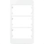 Imagem de Placa Para Condulete Margirius Sleek 3/4 Branca (3Modulo Horizontal) Com Suporte 21844