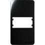Imagem de Placa Para Condulete Margirius Sleek 3/4 Preta (1Modulo Horizontal) Com Suporte 21880