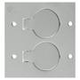 Imagem de Placa Para Piso Inox 4X4 Olivo Com 2 Modulos Rj11