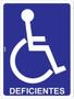 Imagem de Placa PCD Sinalização Deficientes Cadeirante