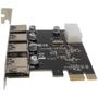Imagem de Placa pci-e com 4 portas usb 3.0 f3 jc-pci-3.0
