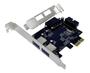 Imagem de Placa pci-e usb 3.0 2 portas + 19 pinos p/ usb frontal 5gbps dp-23 dex