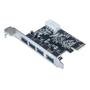 Imagem de Placa Pci-e USB 3.0 5Gbps com 4 Portas para Até 4 Dispositivos Simultâneo Dp-43 Dex