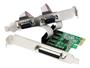 Imagem de Placa Pci Express 1x 2 Porta Serial Db9 E 1 Paralela Db25 T105