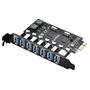 Imagem de Placa PCIe USB 3.0 ELUTENG de 7 Portas - Compatível com Windows 11/10/8/7/XP/Vista