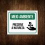 Imagem de Placa Pense Preserve A Natureza - Meio Ambiente 36X46