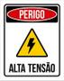 Imagem de Placa Perigo - Alta Tensão - Sinalização Indicativa 27X35