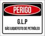 Imagem de Placa Perigo Gás Liquefeito Petróleo 27X35