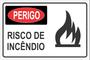 Imagem de Placa Perigo Líquido Inflamável Sinalização Cuidado 30x20cm