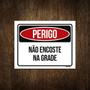 Imagem de Placa Perigo Não Encoste Na Grade 18X23