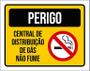 Imagem de Placa Perigo - Não Fume Centra Distribuição De Gás 27X35