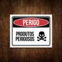 Imagem de Placa Perigo - Produtos Perigosos - De Sinalização 27X35