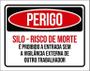 Imagem de Placa Perigo Silo Risco De Morte 18X23