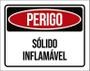 Imagem de Placa Perigo Sólido Inflamável 18X23