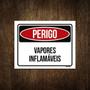 Imagem de Placa Perigo Vapores Inflamáveis 18X23