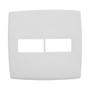 Imagem de Placa Pial Plus+ Branca 4X4 - 1 Modulo Horizontal + 1 Modulo Horizontal - 618511