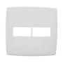 Imagem de Placa Pial Plus+ Branca 4X4 - 1 Modulo Horizontal + 1 Modulo Horizontal - 618511