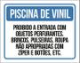 Imagem de Placa Piscina Vinil Proibido Objetos Perfurantes 18X23