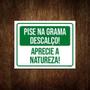 Imagem de Placa Pise Grama Descalço Aprecie Natureza 18x23 1un