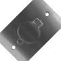 Imagem de Placa Piso Inox 4X2''Tomada Universal''Com 1 Tampa Unha Pi42Tu
