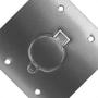 Imagem de Placa Piso Inox 4X4''Tomada Universal''Com 1 Tampa Unha Pi44Tu