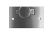 Imagem de Placa Piso Inox 4X4''Tomada Universal''Com 1 Tampa Unha Pi44Tu