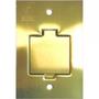 Imagem de Placa Piso Latao 4X2''Tomada Fone''Com 1 Tampa Unha Pp20/00