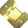 Imagem de Placa Piso Latao 4X2''Tomada Fone''Com 1 Tampa Unha Pp20/00
