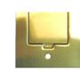 Imagem de Placa Piso Latao 4X2''Tomada Fone''Com 1 Tampa Unha Pp20/00