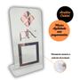 Imagem de Placa Pix Para Pagamento QR Code Cristal - Kit 2 UNID COR:Cristal com Rosa