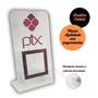 Imagem de Placa Pix Para Pagamento QR Code Cristal - Kit 3 UNID COR:Cristal com Rosa