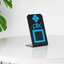 Imagem de Placa Pix Para Pagamento QR Code Em Acrílico Preta COR: Preto com Azul