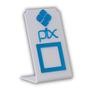 Imagem de Placa Pix QR Code Em Acrílico Branco - Kit 2 Unidades COR: Branco com Azul
